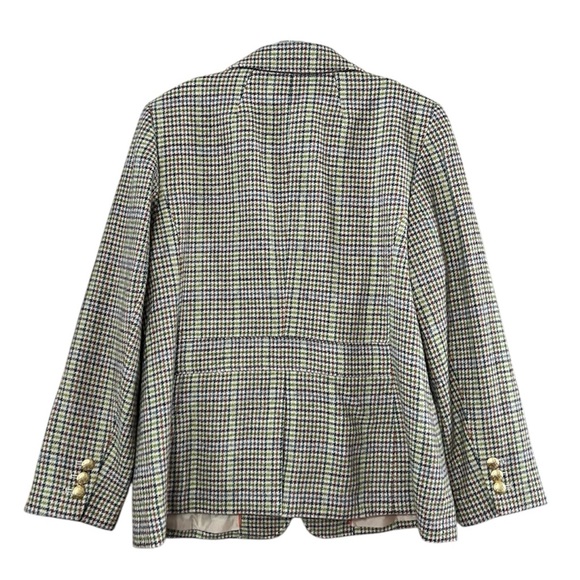 Talbots Multicolor Tweed Wool Blend Blazer Jacket Size 16 Fully Lined - Picture 4 of 13